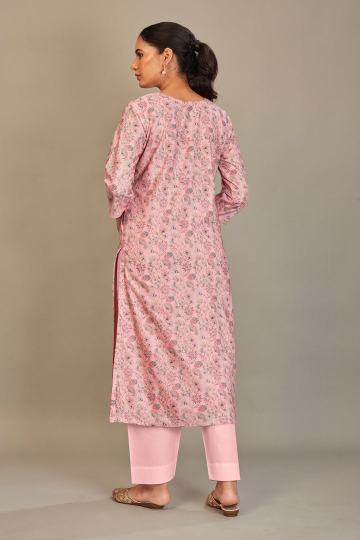 Sunaina Digital Printed Fabric Light Pink Top