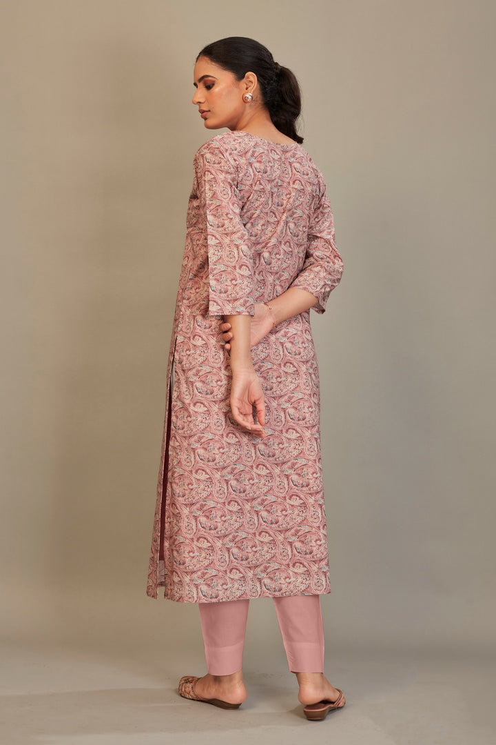 Pure Italian Digital Printed Fabric Mauve Top