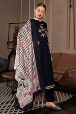 Load image into Gallery viewer, Black Pure Jaam Satin Fancy Embroidery Work Dress
