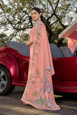 Load image into Gallery viewer, Peach Color Cotton Butti Digital Printed Work Straight Cut Salwar Suit
