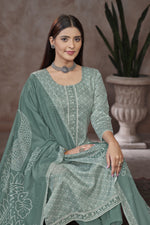 Load image into Gallery viewer, Jaam Satin Digital Prints Yock Daman Embroidery Work Salwar Kameez
