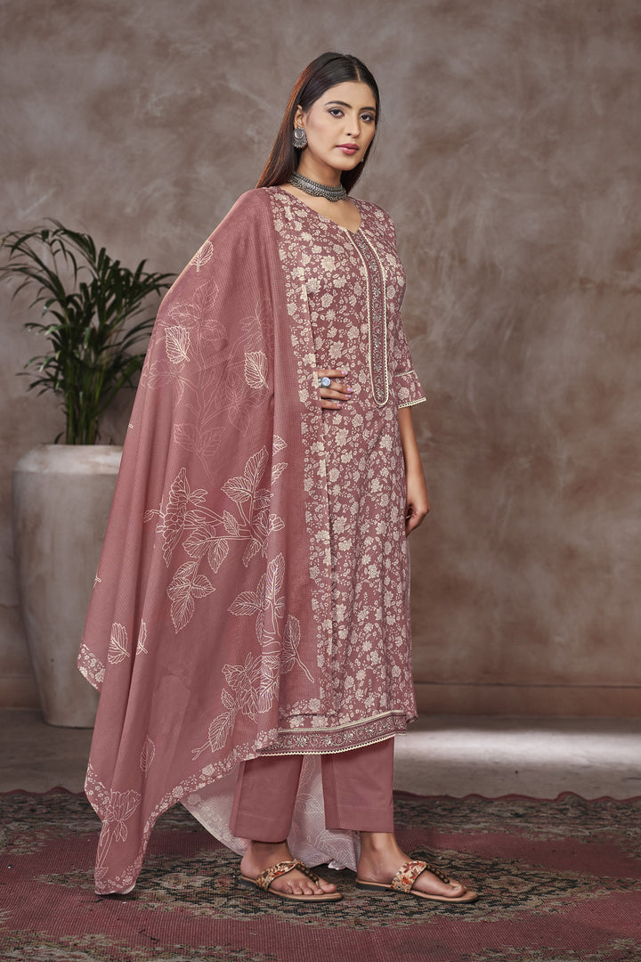 Fascinating Jaam Satin Fabric Digital Printed Suit