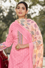 Load image into Gallery viewer, Pink Cotton Butti Digital Printed Work Dress

