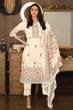 Load image into Gallery viewer, Cotton Digital Print Fancy Salwar Suit In Cream Color
