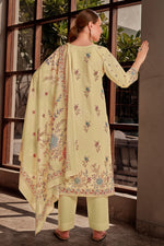 Load image into Gallery viewer, Beige Color Cotton Digital Printed Embroidery Work Salwar Kameez
