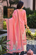 Load image into Gallery viewer, Pink Color  Pure Italian Lawn Digital Print Palazzo Suit
