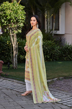 Load image into Gallery viewer, Olive Pure Italian Lawn Digital Print Palazzo Dress
