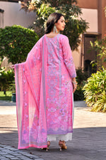 Load image into Gallery viewer, Pure Italian Lawn Digital Print Pink Color Palazzo Dress
