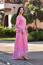 Load image into Gallery viewer, Pure Italian Lawn Digital Print Pink Color Palazzo Dress
