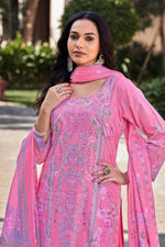Load image into Gallery viewer, Pure Italian Lawn Digital Print Pink Color Palazzo Dress
