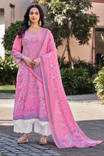 Load image into Gallery viewer, Pure Italian Lawn Digital Print Pink Color Palazzo Dress
