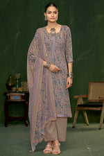 Load image into Gallery viewer, Dark Beige Jaam Satin Digital Print Casual Salwar Suit
