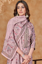 Load image into Gallery viewer, Jaam Satin Digital Print Lavender Casual Palazzo Suit
